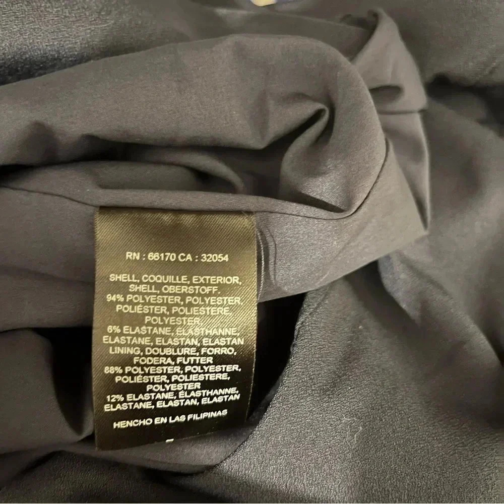BHLDN navy Miranda crepe dress one shoulder size 16 - Picture 10 of 12